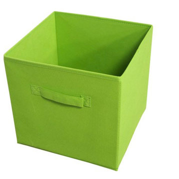 Collapsible Storage Bins, Green, 4 Bins Per Pack