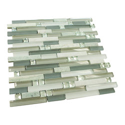 Light and Dark Green Luxury Diamond Glass Mosaic Tile Collection - Home Accessories & Decor