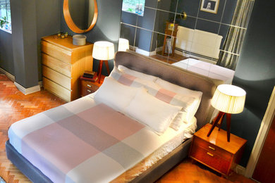 Inspiration for a contemporary bedroom remodel in London