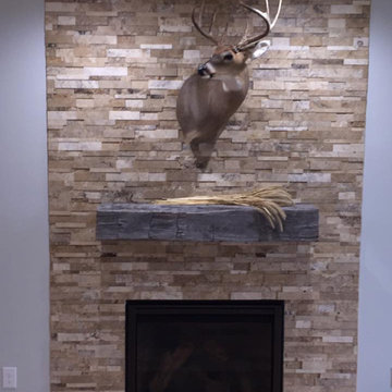 Barn Beam Mantel Finished Product