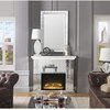 ACME Nysa Fireplace, Mirrored and Faux Crystals