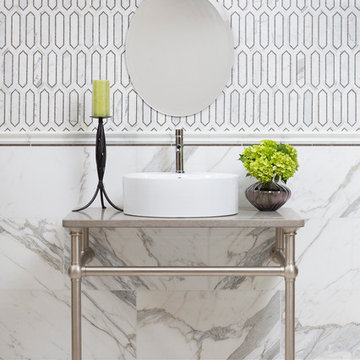 Contemporary Marble Bathroom