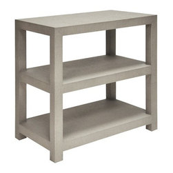 Worlds Away - Worlds Away Huxley Grasscloth Side Table - Side Tables And End Tables