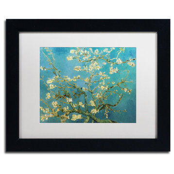 Vincent van Gogh 'Almond Branches In Bloom 1890', White Mat, Black Frame, 11x14"