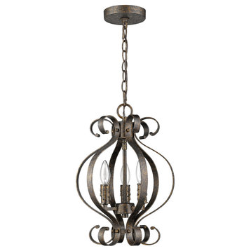 Acclaim Lighting IN11411 Lydia 3 Light 12"W Taper Candle Pendant - Russet