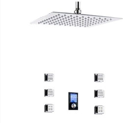 Trialo Solid Brass Ceiling Mount Led Shower System - Showerheads And Body Sprays