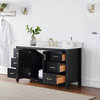 Hadiya 60" Single Bathroom Vanity Set in Black Oak without Mirror