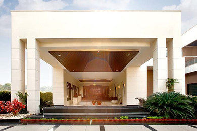 Inspiration for a contemporary exterior home remodel in Delhi