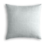 Fine Cool Gray Linen Throw Pillow