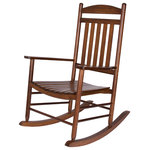 Shine Company - Maine Porch Rocker, Oak - Bring your relaxing outdoor experience to life with the sturdy Maine Porch Rocker from Shine Company, coated in polyurethane paint for protection. It is strong enough to withstand the elements without sacrificing the classic look you love. Rust-resistant hardware and assembly instructions are included. Max capacity: 250 lbs.