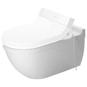 Duravit Starck 3 Wall Mounted Toilet Bowl 14 1/8"x24 3/8" Dual Flush, White