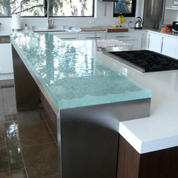 Raised Glass Bar - Kitchen Countertops