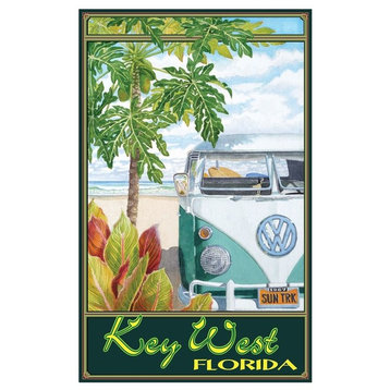 Evelyn Jenkins Drew Key West Florida Truck Hula Art Print, 30"x45"