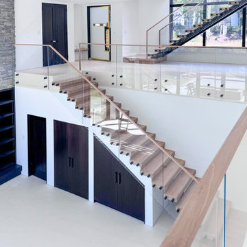 Project #126 | Contemporary Staircases with Integrated LEDs & Glass Railing