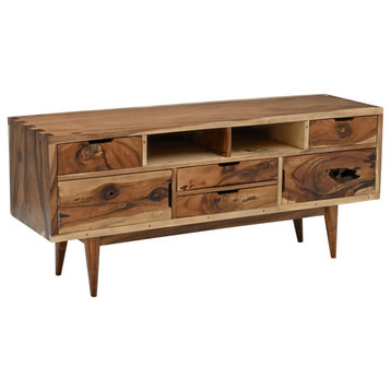 Madrid Live Edge Suar Wood Media Center/Buffet With cabinet 2 Doors/4 Drawers