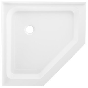 Voltaire 36x36 White, Single-Threshold, Center Drain, Neo-angle Shower Base