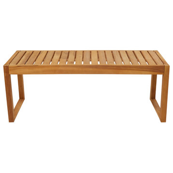 Contemporary Brown Teak Wood Outdoor Coffee Table 561553