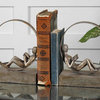 Boutique 10" Metal and Wood Reader Bookends, Set of 2