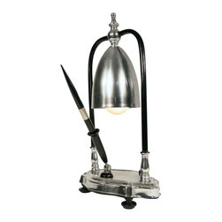 1930s Art Deco Desk Lamp With Pen Holder - Desk Accessories