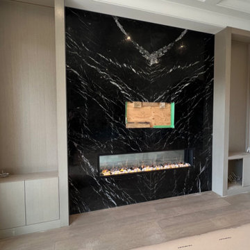 Latitude 65-inch Smart Control Electric Fireplace Recess Mounted
