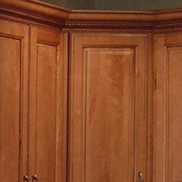 Remodeled Traditional Kitchen-Rich Maple Cabinets - Black Granite & Appliances