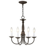 Livex Lighting - Home Basics Chandelier, Bronze - A classic look with understated elegance, this bronze five light chandelier is made from steel and looks fabulous in the dining area or foyer.