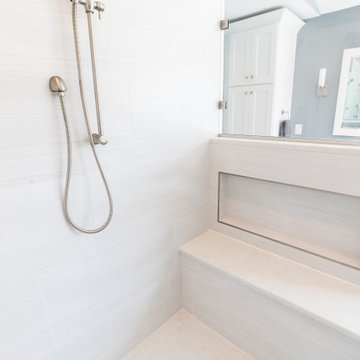 Master Bathroom Remodeled With Stand Alone Tub, Standing Shower & Big Cabinets
