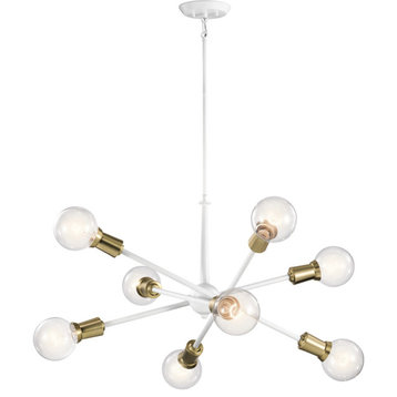 Armstrong 8 Light Chandelier, White
