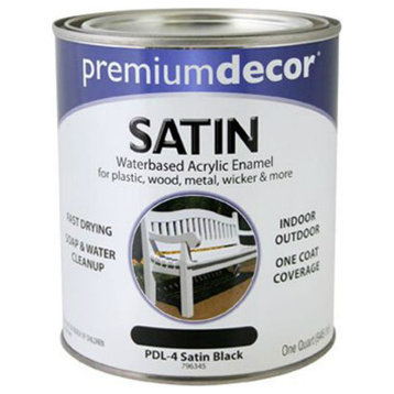 Easy Care PDL4-QT Premium Decor Satin Black Enamel, 1-Quart