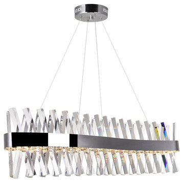 Glace LED Chandelier With Chrome Finish