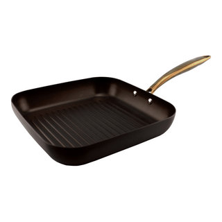 Cooks Standard Hard Anodized Nonstick Square Grill Pan 11 x 11-inch Black