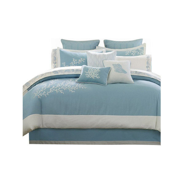 Harbor House Jacquard Comforter Set With Embroidery, Blue