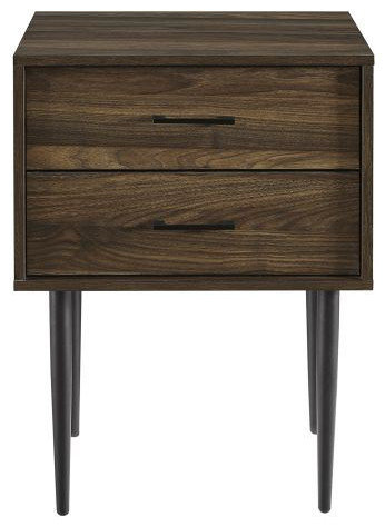 Walker Edison Modern Side Table, Dark Walnut - Midcentury - Side Tables ...