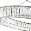 Annette LED Large Crystal Pendant, Chrome