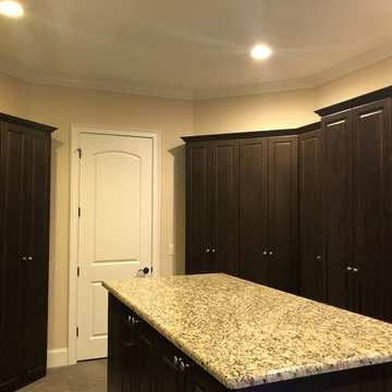 Custom closet doors in Chocolate Pear