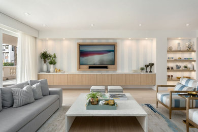 Inspiration for a transitional living room remodel in Miami