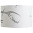 PaperBoy Interiors "D'ya-Think-E-Saurus" Lampshade, White and Silver, Floor or T