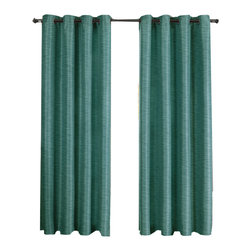 Royal Tradition - Galleria Blackout Thermal Insulated Stripe Curtain, Blue, 54"x95" Single - Curtains