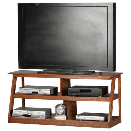 55" Open Entertainment Console, Yellow Oak