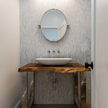Sherman Oaks Transitional Powder Room Remodel