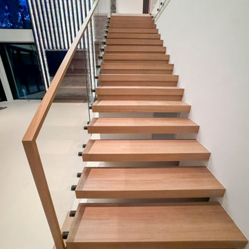 Project #126 | Contemporary Staircases with Integrated LEDs & Glass Railing