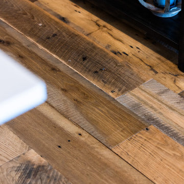 Original Face Skip Planed Reclaimed Oak Solid Plank Flooring