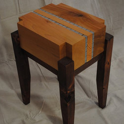 Cedar Night Stand with Aluminum Inlay - Products