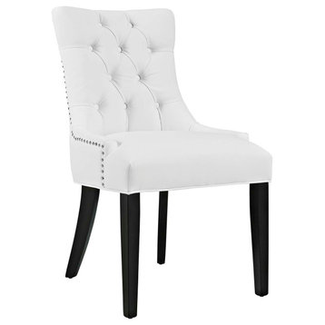 Regent Faux Leather Dining Chair, White