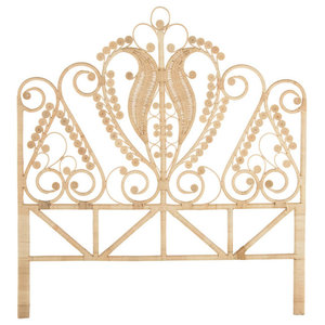 Peacock Rattan Headboard Tropical Headboards By Kouboo Houzz