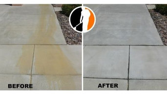 Power Washing Concrete Rust Removal