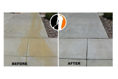 Power Washing Concrete Rust Removal
