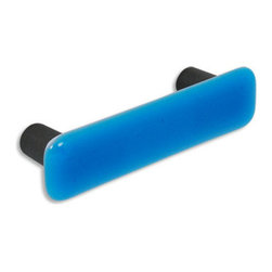 CKP - Art Glass Pull, Turquoise Blue, Oil-Rubbed Bronze Base - Cabinet And Drawer Handle Pulls