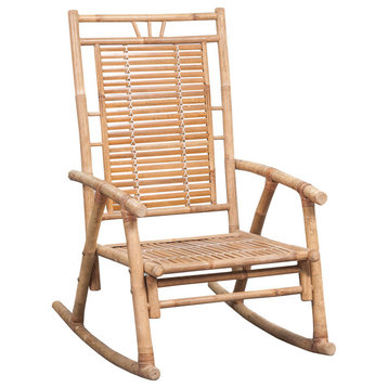vidaXL Rocking Chair Bamboo Outdoor Patio Garden Porch Deck Seat Armchair