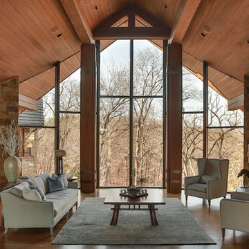 Rustic lakeside estate